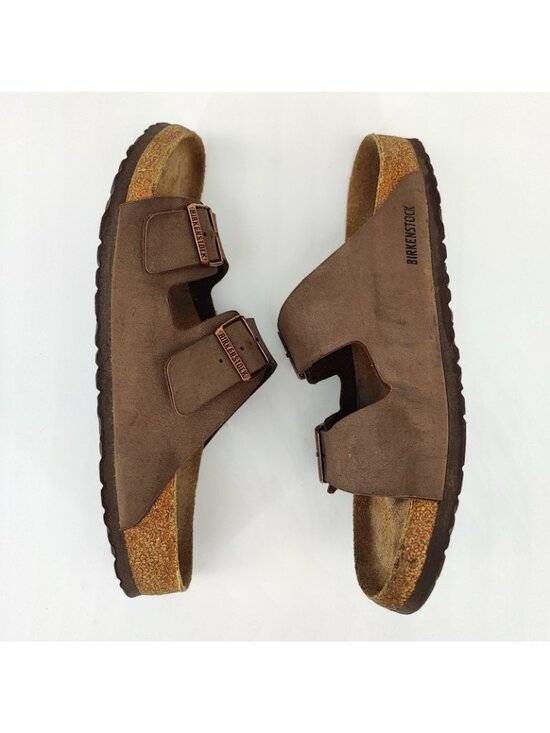Birkenstock Arizona Men\'s Size 11 US Sandals Birko-Flor Brown Slide Flat main image 8